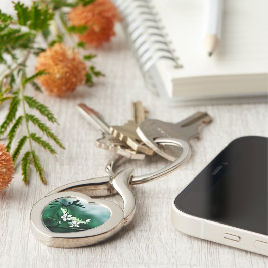 Porte-clés Fleurs de cerisiers blancs (Côté )