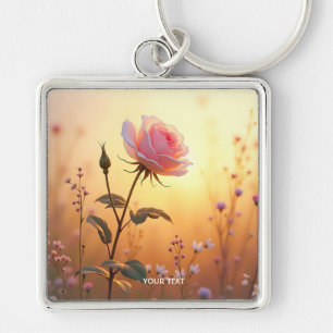 Porte-clés Fleurs de champ de Rose mignon Imaginaire