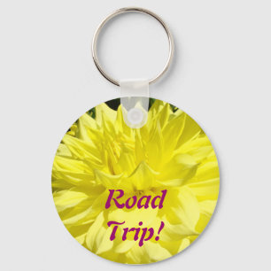Porte-clés Fleurs de Dahlia Jaune Road Trip!