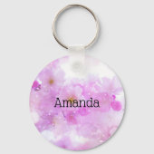 Porte-clés Fleurs de fleurs de cerisier rose (Recto)