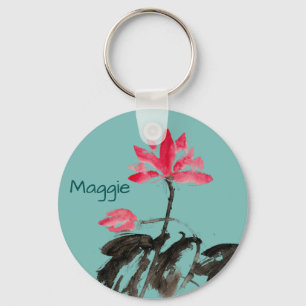 Porte-clés Fleurs de fleurs Quote positive Personnalisé Ajout