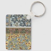 Porte-clés Fleurs de Géranium Sauvage Art Nouveau Floral Vint (Verso)