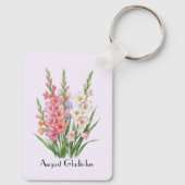 Porte-clés Fleurs de gladiolus d'août  (Verso)