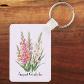 Porte-clés Fleurs de gladiolus d'août  (Verso)