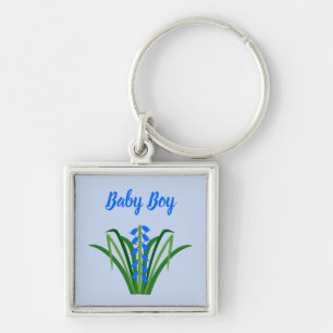 Porte-clés Fleurs de Jacinthe Baby Boy Printemps Personnalisé