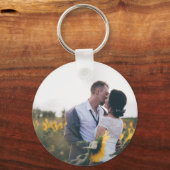 Porte-clés Fleurs de jardin burgundy pour mariage  (Verso)