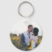 Porte-clés Fleurs de jardin burgundy pour mariage  (Verso)