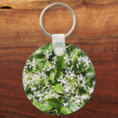 Porte-clés Fleurs de Jasmin Blanches (Recto)