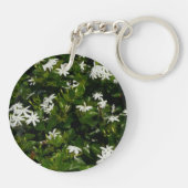 Porte-clés Fleurs de jasmin Botanique tropicale florale (Dos)