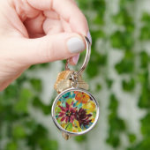 Porte-clés Fleurs de joie d'automne (main)