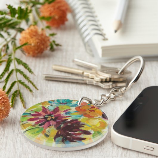 Porte-clés Fleurs de joie d'automne (Devant droit)