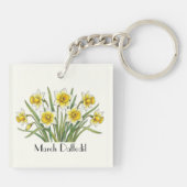 Porte-clés Fleurs de jonquilles de mars (Dos)