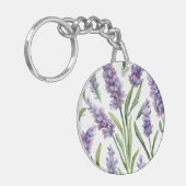 Porte-clés Fleurs de lavande aquarelle (Devant gauche)