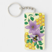 Porte-clés Fleurs de lavande de bourdon Jaune (Devant)