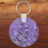Porte-clés Fleurs de lavande violet Floral (Recto)