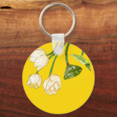 Porte-clés Fleurs de Lotus Jaunes Lumineuses & Pods de Lotus (Verso)