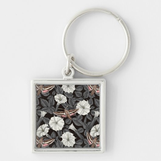 Porte-clés Fleurs de lune et sphinx Moths 2 (Devant)