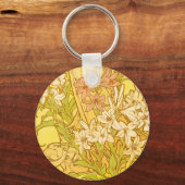 Porte-clés fleurs de lys Art nouveau d'Alphonse Mucha (Recto)