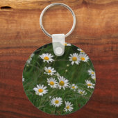 Porte-clés fleurs de marguerite blanc Oxeye (Recto)