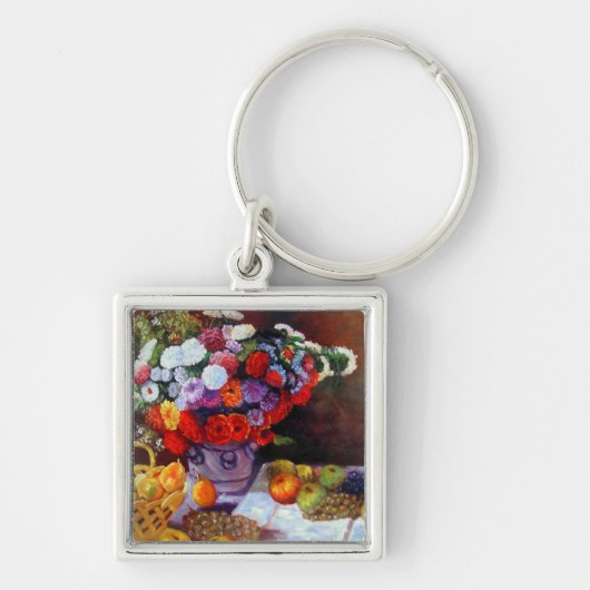 Porte-clés Fleurs de Monet et fruits (Devant)