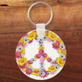 Porte-clés fleurs de paix, oeuvre de darlene (Recto)