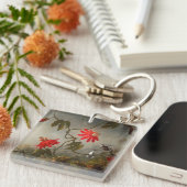 Porte-clés Fleurs de passion avec tête de colibris (Devant Droit)