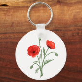 Porte-clés Fleurs de pavot rouges (Recto)
