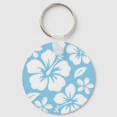 Porte-clés Fleurs de plage bleu tropical (Verso)