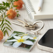 Porte-clés Fleurs de Plumeria d'Hawaï (Devant Droit)