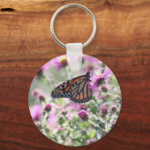 Porte-clés Fleurs de prés papillons et violets (Recto)