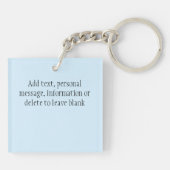 Porte-clés Fleurs de printemps bleu Jay (Dos)