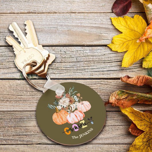 Porte-clés Fleurs de récolte de saison confortable Personnali