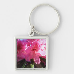 Porte-clés fleurs de rhododendron rose