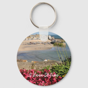 Porte-clés Fleurs de rose de port de St Ives