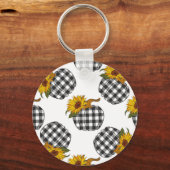 Porte-clés Fleurs de soleil, citrouille plaid, décoration de (Verso)