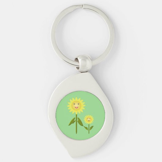Porte-clés Fleurs de soleil de la fête des mères (Devant)