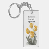 Porte-clés Fleurs de tulipes jaunes (Devant gauche)