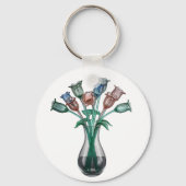 Porte-clés Fleurs de verre (Recto)