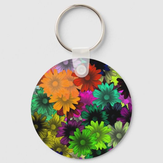 Porte-clés Fleurs de verre tendues (Recto)