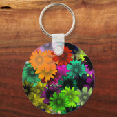 Porte-clés Fleurs de verre tendues (Recto)