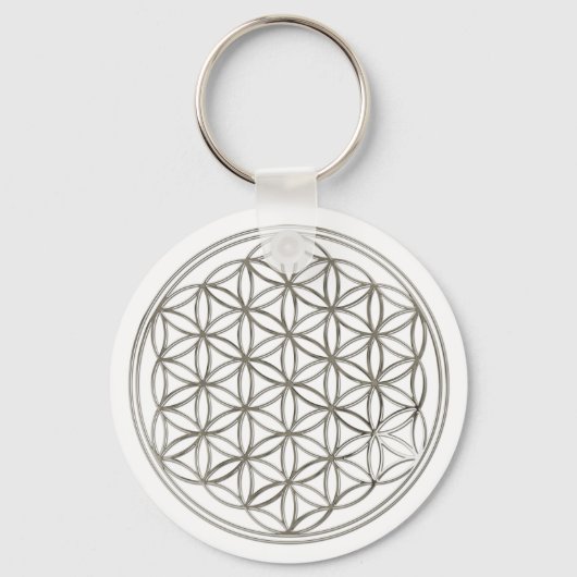 Porte-clés FLEURS DE VIE - argent (Recto)