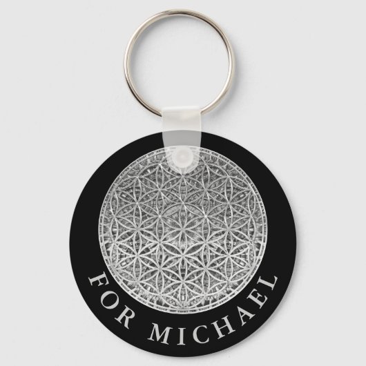 Porte-clés FLEURS DE VIE - Médaille Argent (Recto)