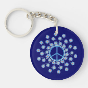 Porte-clés Fleurs des signes de paix