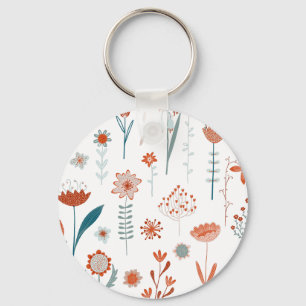 Porte-clés Fleurs d'été scandinaves