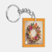 Porte-clés "Fleurs d'hiver dorées" (Devant gauche)