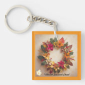 Porte-clés "Fleurs d'hiver dorées" (Devant)