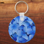 Porte-clés Fleurs d'Hydrangée Bleue (Recto)