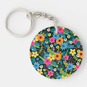 Porte-clés Fleurs Ditsy Vibrantes Motif Floral-43785