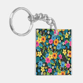 Porte-clés Fleurs Ditsy Vibrantes Motif Floral-43785 (Devant gauche)