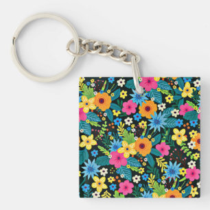 Porte-clés Fleurs Ditsy Vibrantes Motif Floral-43785